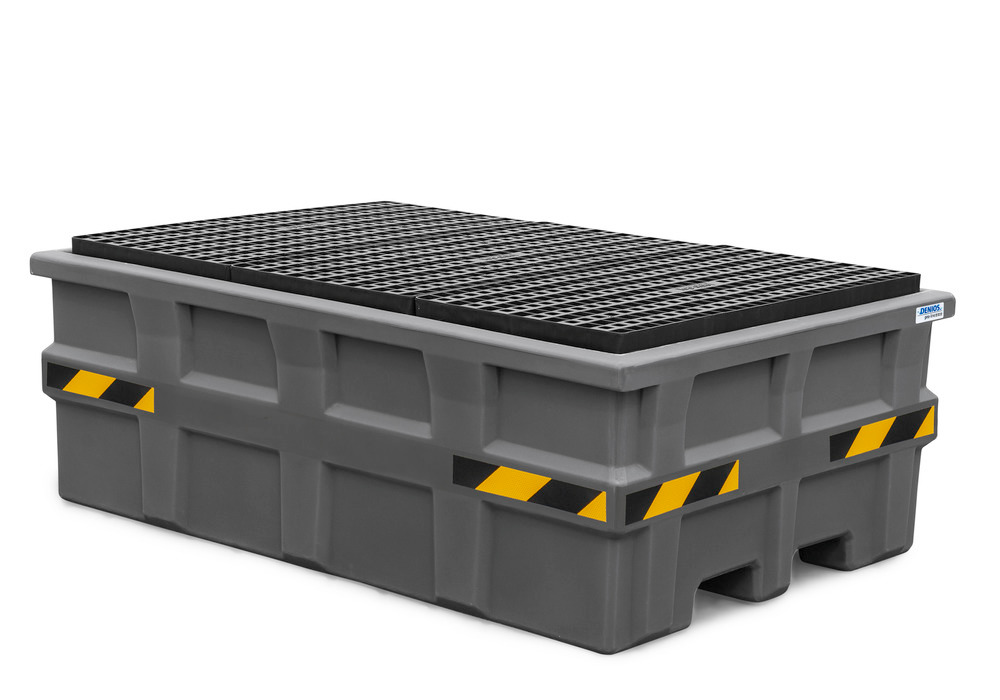 Spill pallet pro-line in polyethylene (PE) for 1 IBC, with PE grid - 1