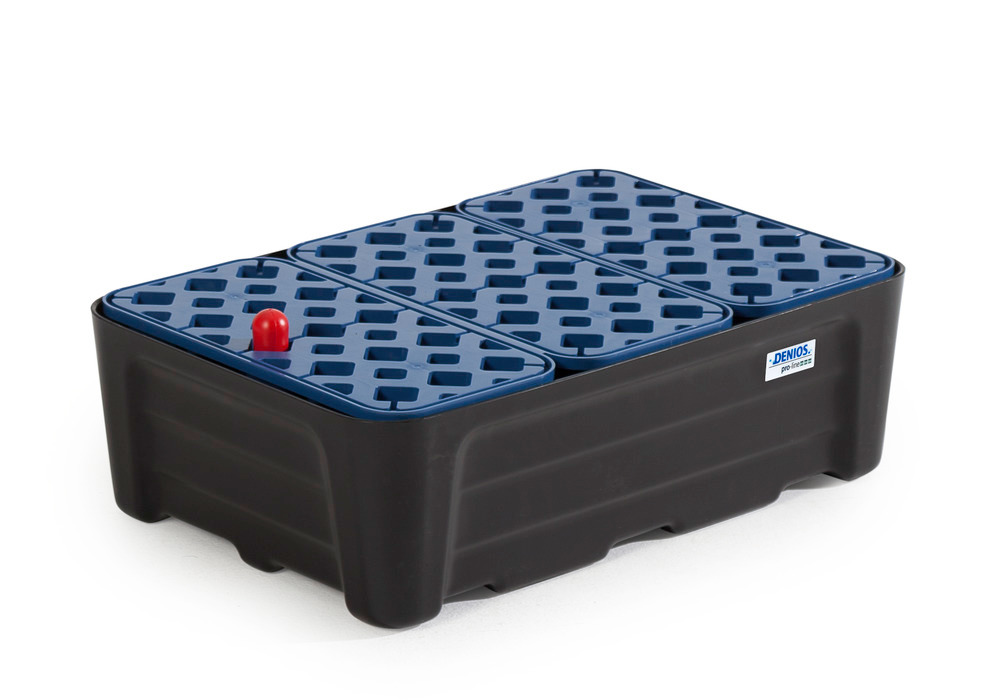 Cubeto para recipientes pequeños en polietileno (PE), con rejilla PE, 35 l, 592x400x185 mm, pro-line - 6