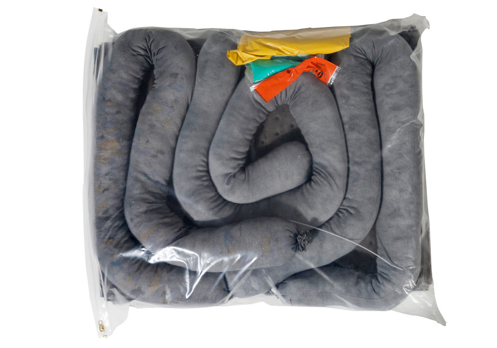 Zestaw ratunkowy sorbentów DENSORB w przenośnej torbie z matami chłonnymi i wężami, wersja Universal