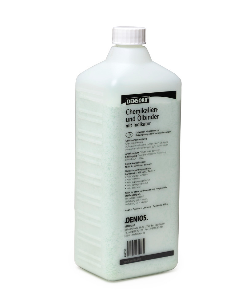 Absorbant DENSORB Multi-Sorb, granulés produits chimiques/acides, indicateur, inerte, bouteille 400g - 2