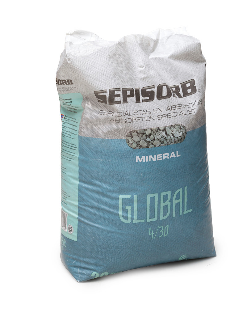 Granulat SEPISORB, Ölbinder Universal, Sepiolith 4/30 Extra Grob, chemisch inert, 20 kg Sack - 1