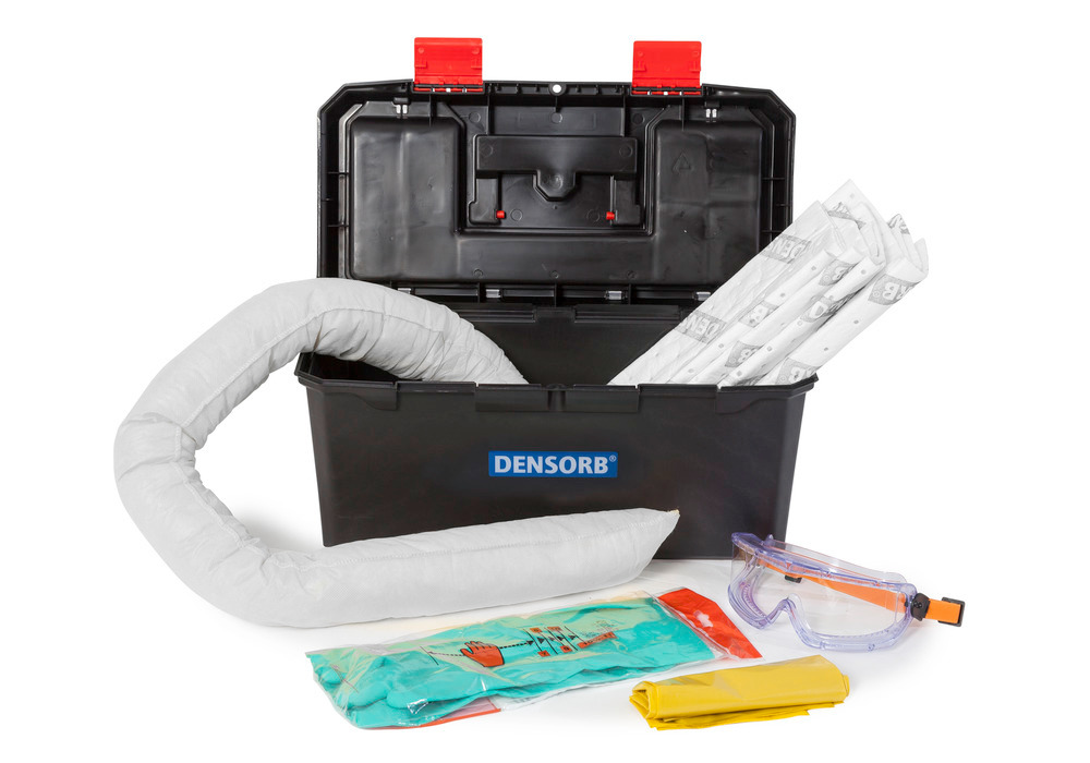 Kit absorbant anti-pollution Densorb en valise, version Hydrocarbures