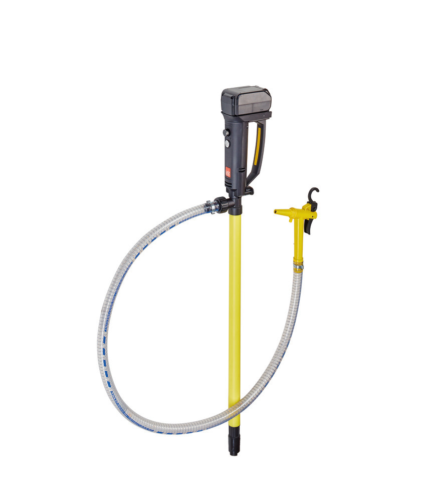 Battery Pump - for Chemicals - PP-27" Immersion Depth - Hose & Nozzle - without Battery - 0207-061 - 1