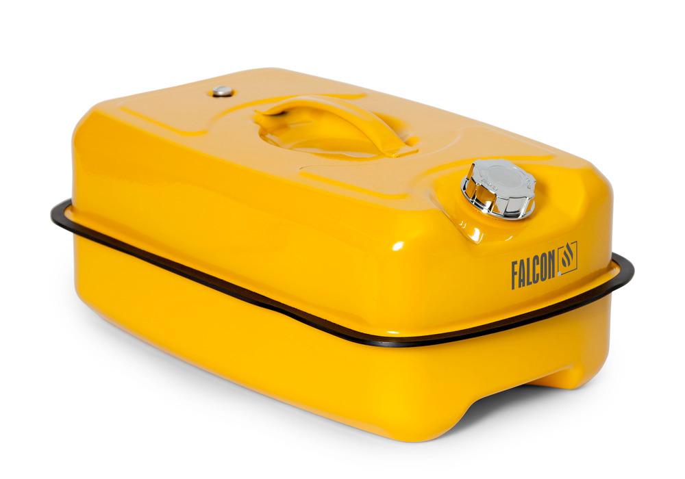 Safety Tank - 20-Liter - Screw Lid - Powder-Coated Yellow - Flammable and Aggressive Substances - 2
