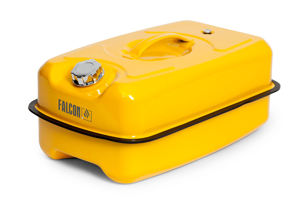 Safety Tank - 20-Liter - Screw Lid - Powder-Coated Yellow - Flammable and Aggressive Substances - 1