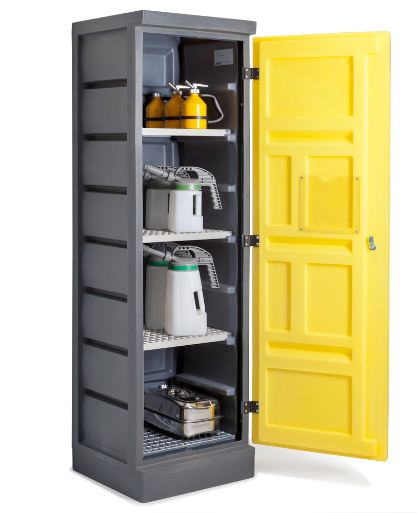 Poly Cabinet- 1 door- 4 stainless steel - 1