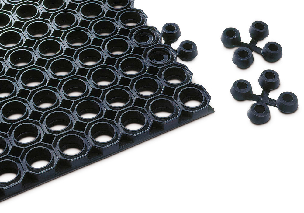 Kopplingselement för skrapmatta OM med tjocklek 23 mm, svarta, 10 stycken - 1