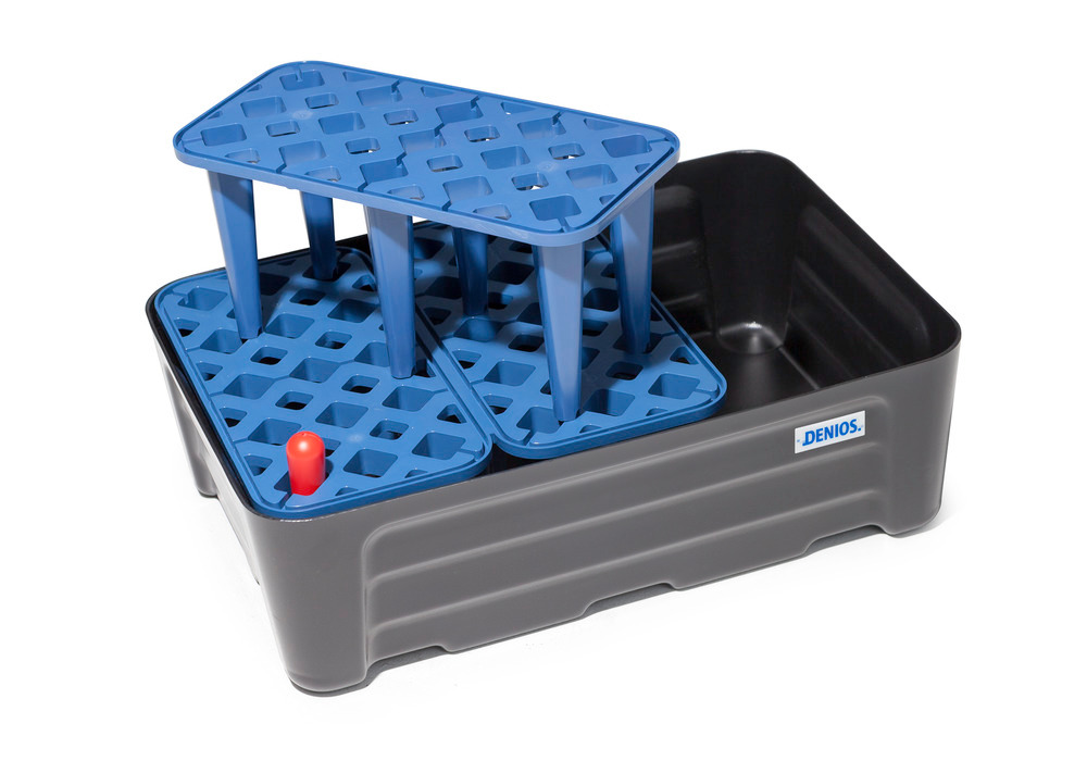 Spill Containment Tray- 7.9 Gallon Spill Tray Capacity - with Grate- 23.3"X15.8"X7.1 IN  - 2