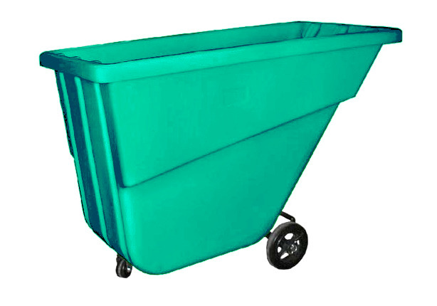 Tilt Truck - Poly Construction - 5/8 yd - Green - with Steel Welded Chassis - 1500 lbs Load Capacity - 1