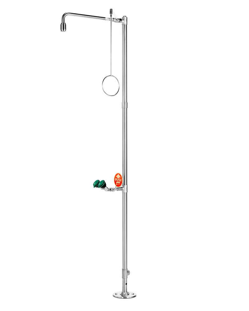 Kombinovaná bezpečnostní sprcha, nerezová, montáž k podlaze, BR 832095, 75 litrů - 1