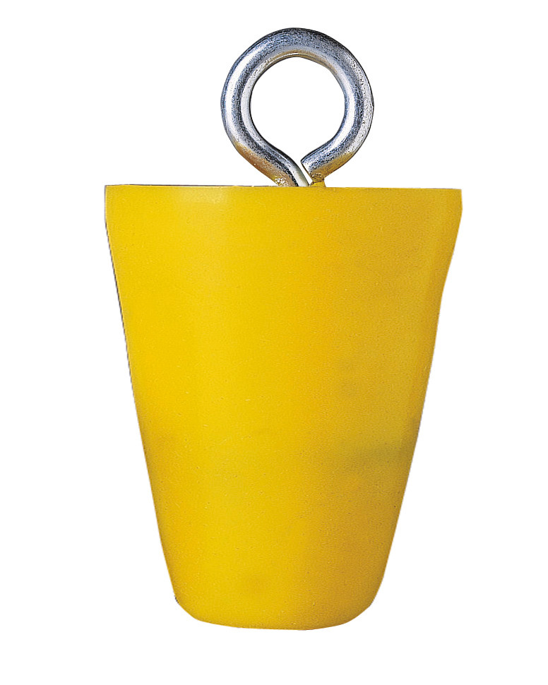 Drain Plug - 4" - Yellow - Chemically Resistant PVC - Prevent Spills - Rinse and Reuse - 1