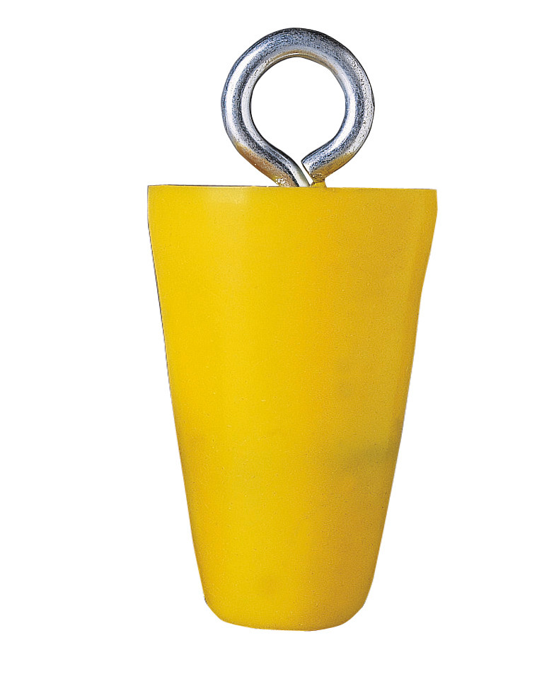 Drain Plug - 3" - Yellow - Chemically Resistant PVC - Prevent Spills - Rinse and Reuse - 1