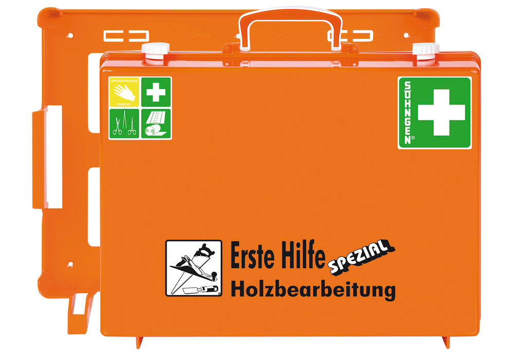 Erste-Hilfe-Koffer Beruf Spezial, Ausführung "Holzbearbeitung", orange - 3