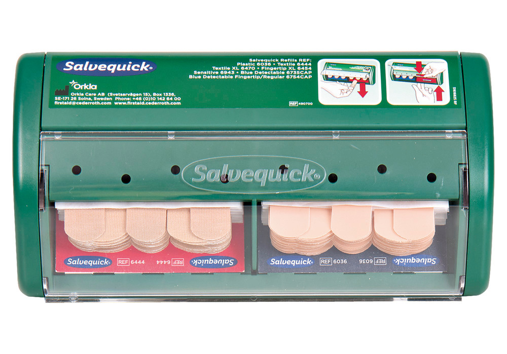 Plaster dispenser Salvequick with contents refill 6444 and 6036, incl. special key - 1