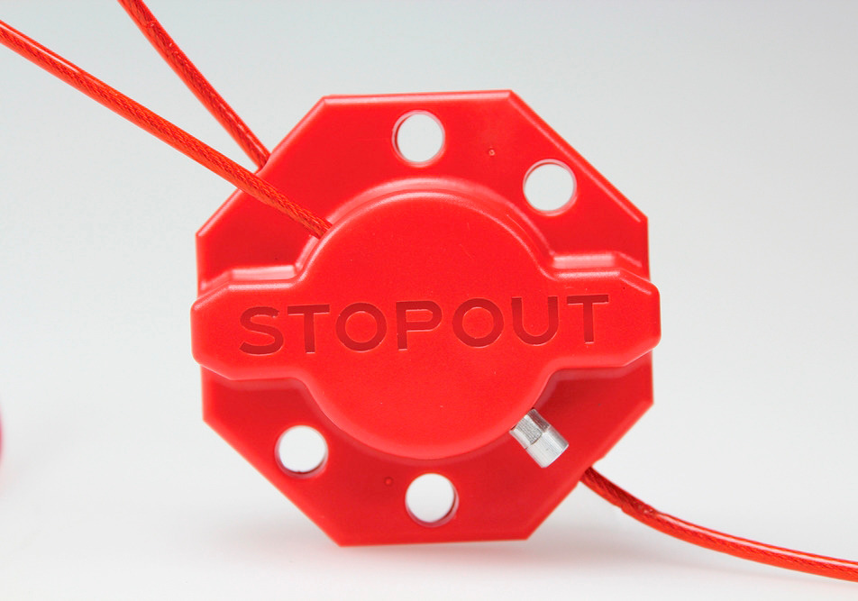 STOPOUT ® Twist 'n Lock Cinch Lockout Hasp 3-ft. Cable - 2