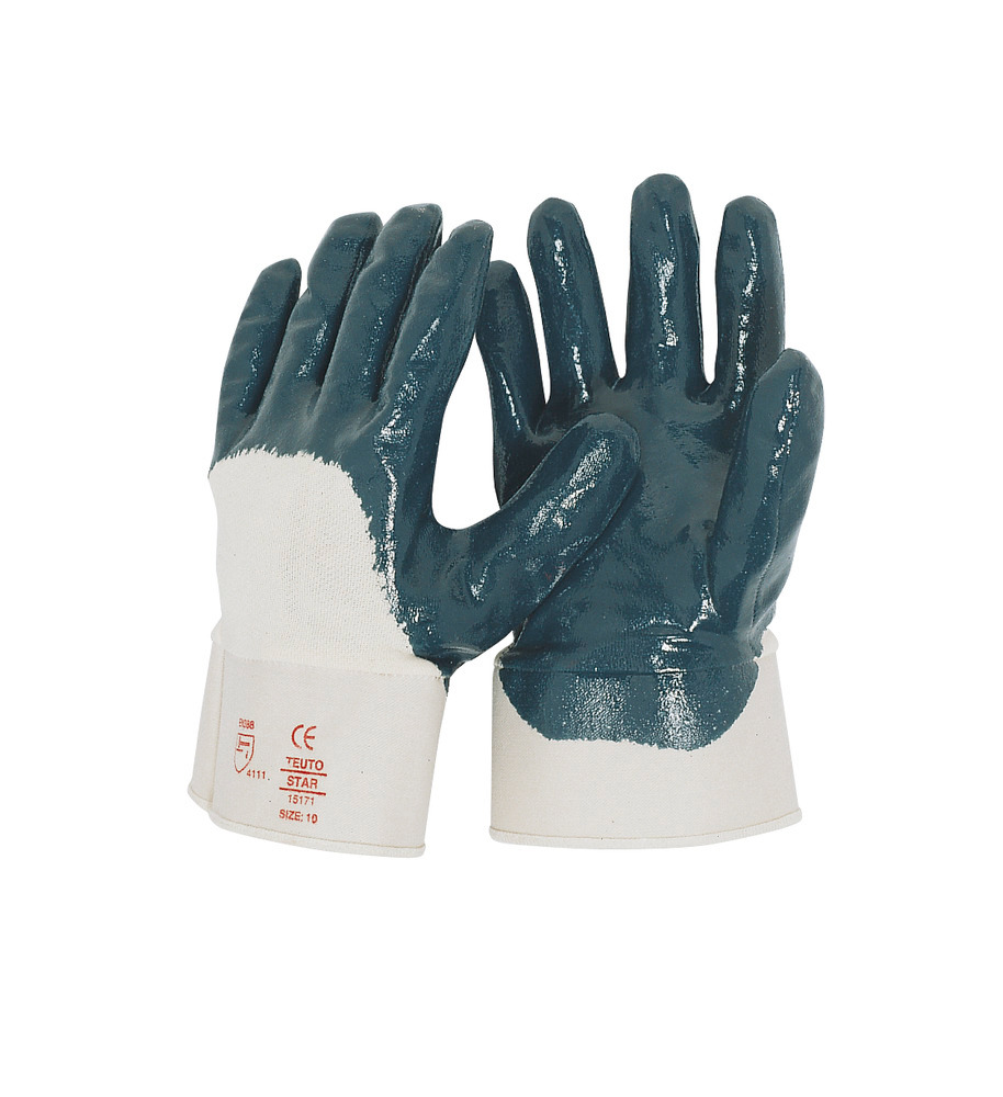 Nitril handschoen, categorie II, maat 10,5, blauw, aantal = 12 paar - 1