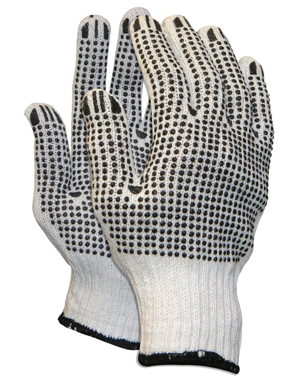 Grovstrik-noppe-handske, med PVC-nopper, kategori II, størrelse 8, 12 par - 1