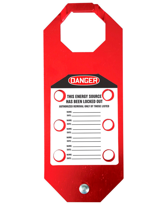 STOPOUT® OSHA Danger Lockout Tag - Bright Contrasting Colors - Red Octagon Shape - Alumna Tag - 3