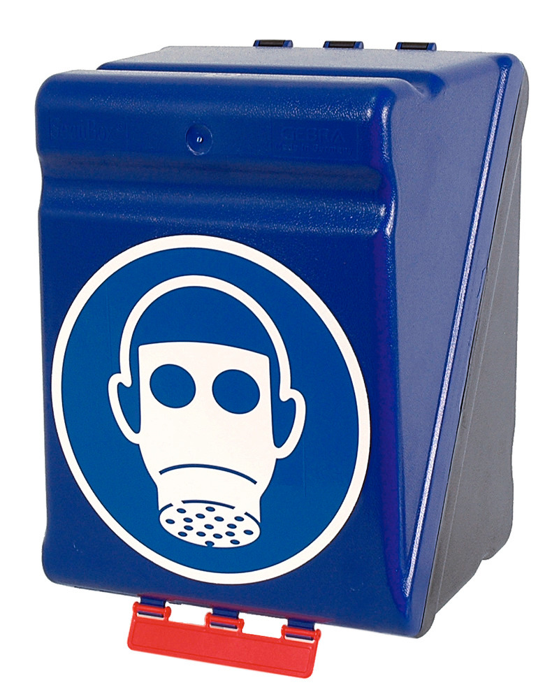 Pojemnik maxi do przechowywania ochrony dróg oddechowych, niebieski - 1