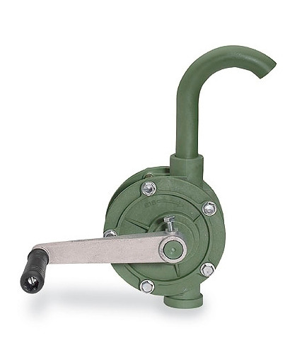Rotary Drum Pump - Manual Operation - Polypropylene Construction - Delivers 8 GPM - 2