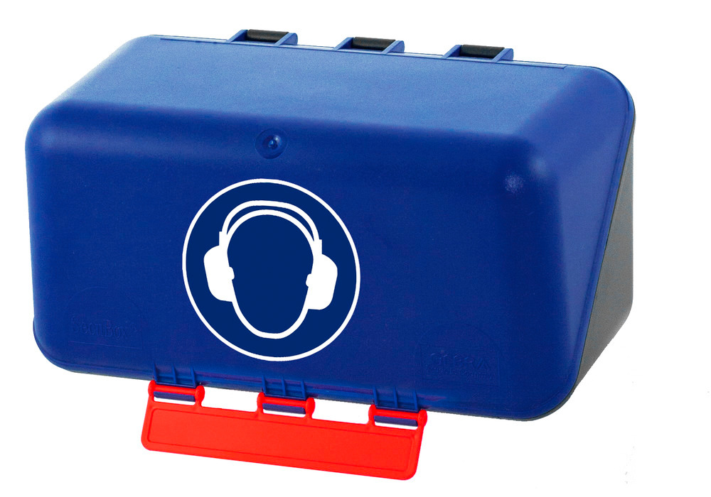 Minibox voor gehoorbescherming, blauw