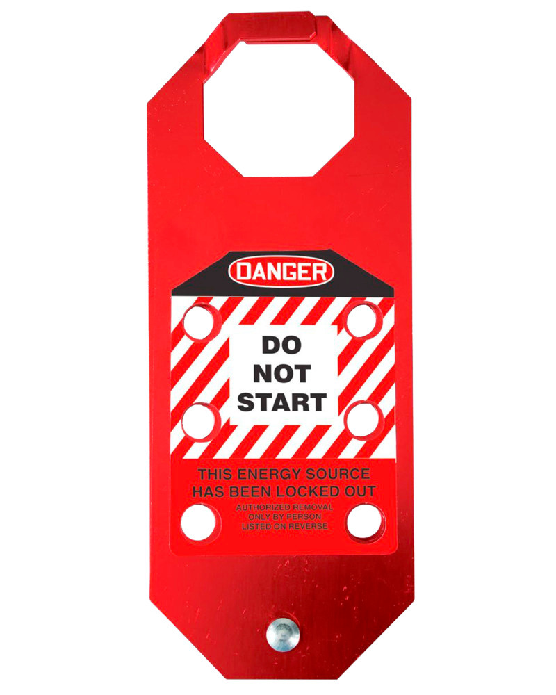 STOPOUT® OSHA Danger Lockout Tag - Do Not Start - Red Octagon Shape - Alumna Tag - 1