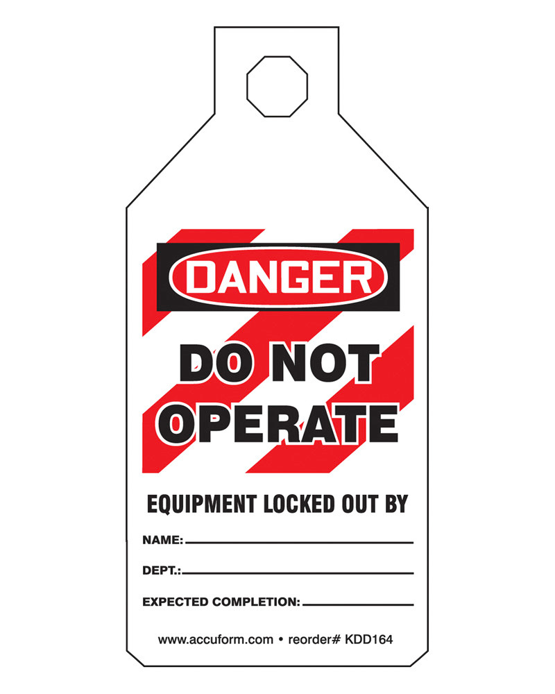 STOPOUT® Tab Tags (Do not operate) - 1