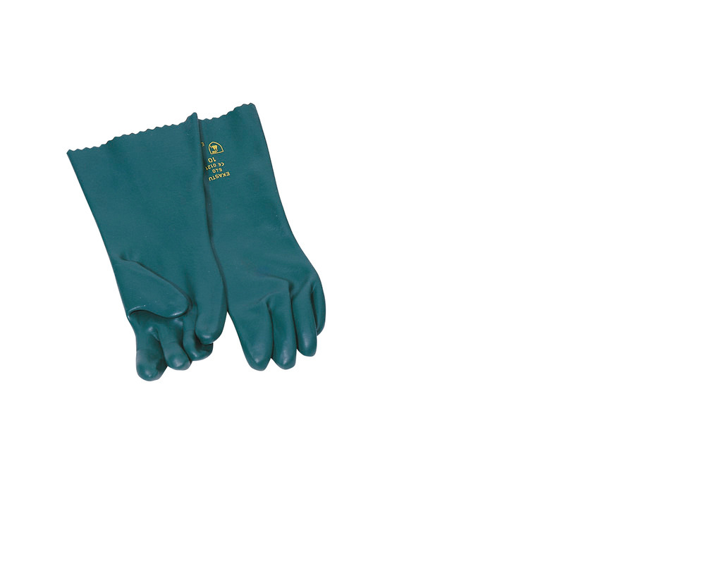 Rękawice ochronne do chemikaliów Ekastu, podszewka bawełna mankiet 400mm, kat.III, rozmiar10, 1 para - 2