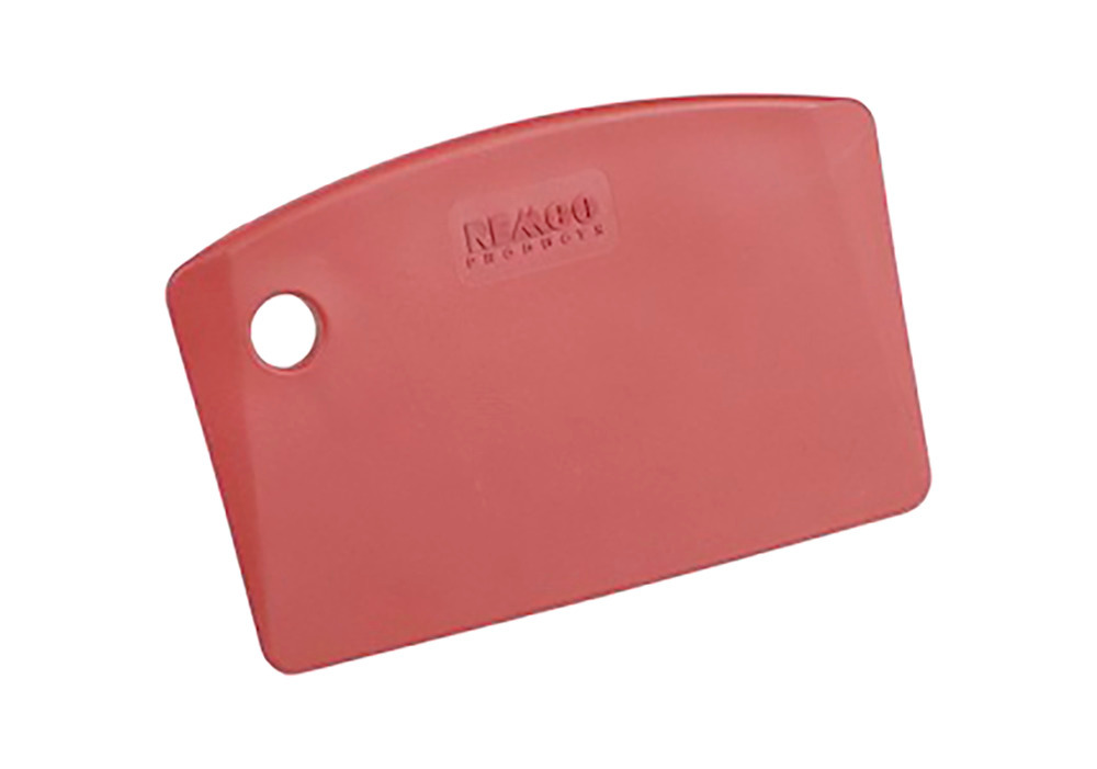 Mini Bench Scraper - Metal Detectable - Red - Lightweight - Corrosion Resistant - Rust Resistant - 1