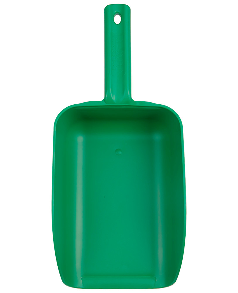 Large Scoop - 32 oz - Green - Lightweight - Corrosion Free - Treated with Anti-Static Agent - 2