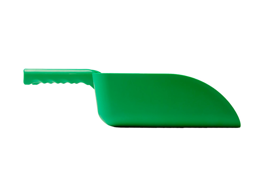 Small Scoop - 32 oz - Green - Lightweight - Corrosion Free - Treated with Anti-Static Agent - 3