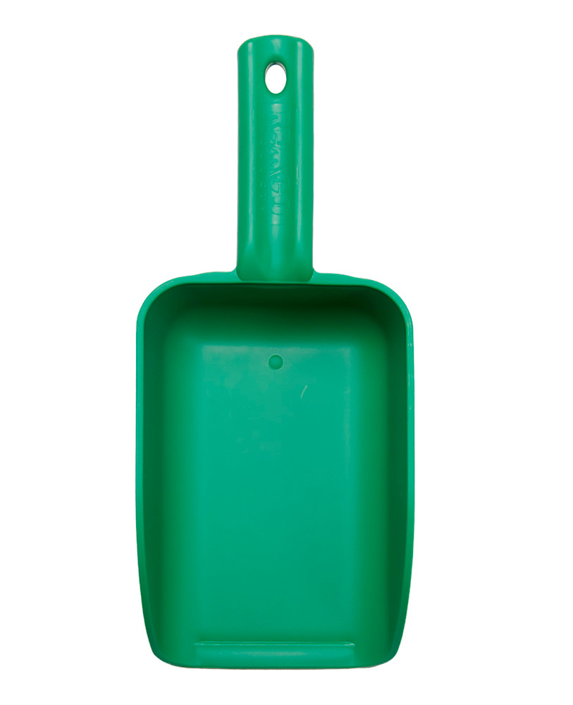 Small Scoop - 32 oz - Green - Lightweight - Corrosion Free - Treated with Anti-Static Agent - 2