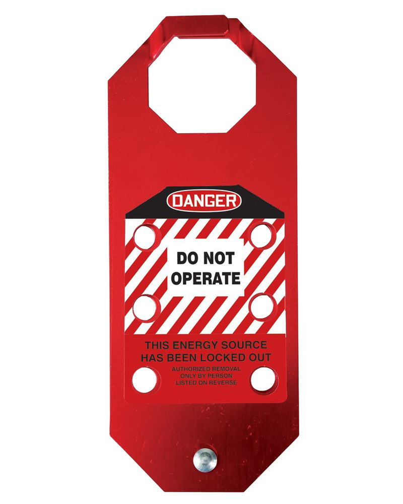 STOPOUT® OSHA Danger Lockout Tag - Bright Contrasting Colors - Red Octagon Shape - Do Not Operate - 1