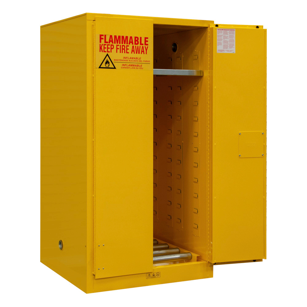 Flammable Safety Cabinet - 55 Gallon Drum, Vertical - FM Approved - Self-Closing Door - 1055SDSR-50 - 3