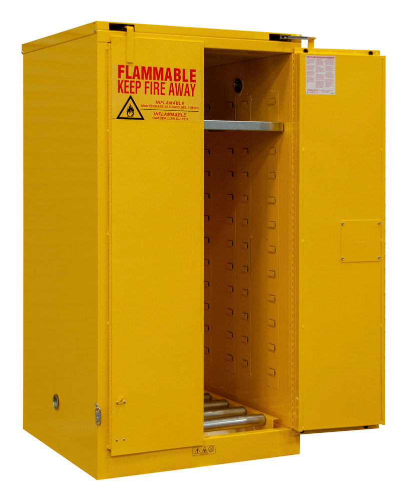 Flammable Safety Cabinet - 55 Gallon Drum, Vertical - FM Approved- Manual Closing Door - 1055MDSR-50 - 1