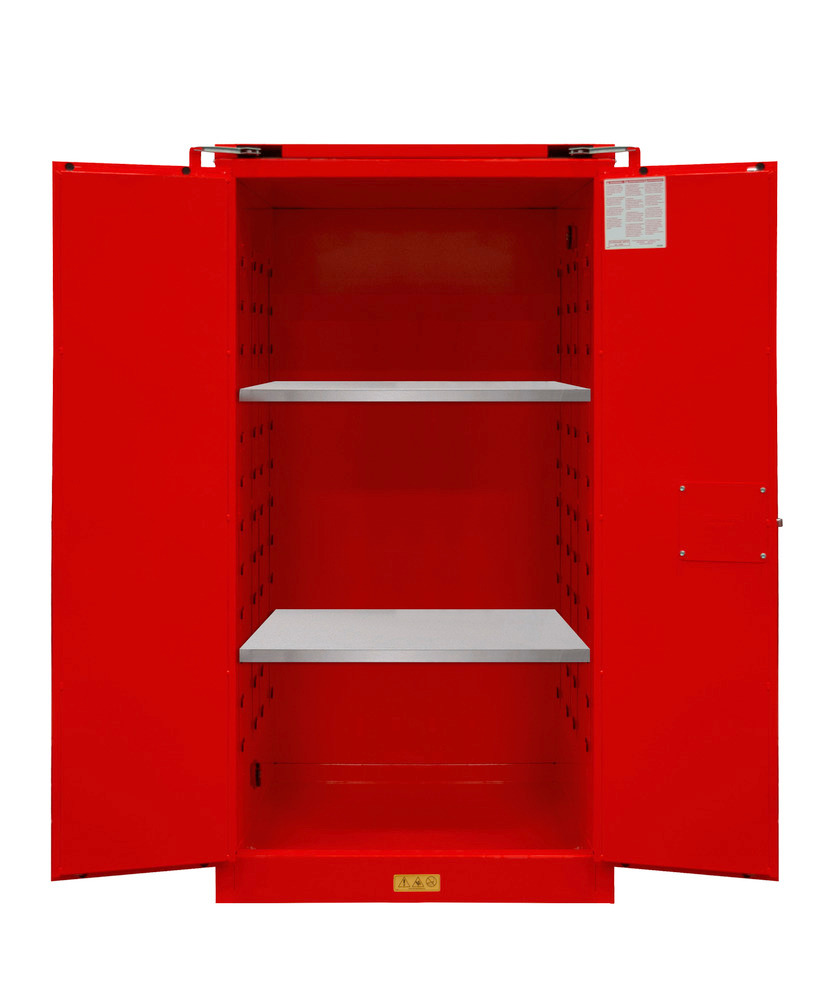 Flammable Safety Cabinet - 60 Gallon  - FM Approved - Self-Closing Door - Red - 1060S-17 - 5