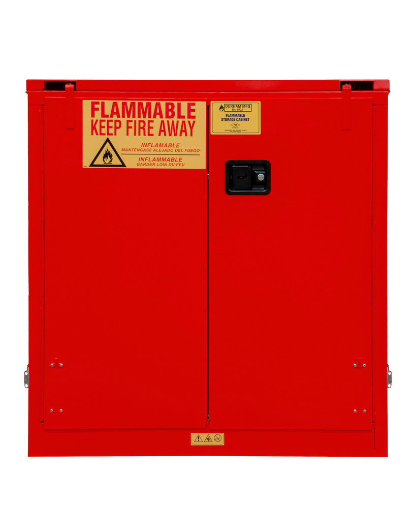 Flammable Safety Cabinet - 30 Gallon  - FM Approved - Self-Closing Door - Red - 1030S-17 - 3