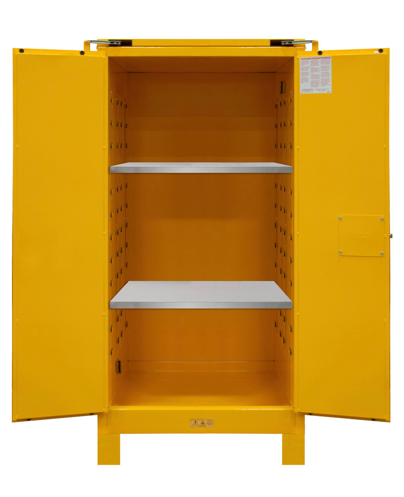Flammable Safety Cabinet - 60 Gallon - FM Approved - Self-Closing Door - with Legs - 1060SL-50 - 2