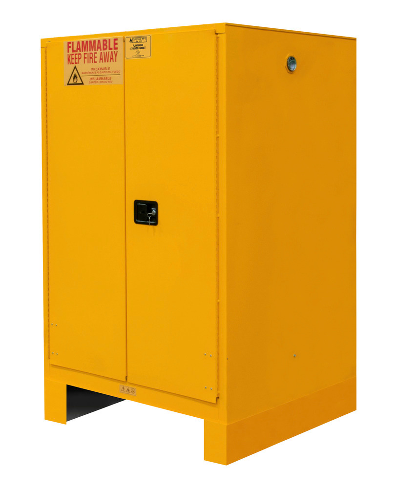 Flammable Safety Cabinet - 60 Gallon - FM Approved - Manual Closing Door - with Legs - 1060ML-50 - 3