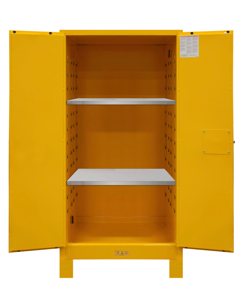 Flammable Safety Cabinet - 60 Gallon - FM Approved - Manual Closing Door - with Legs - 1060ML-50 - 2