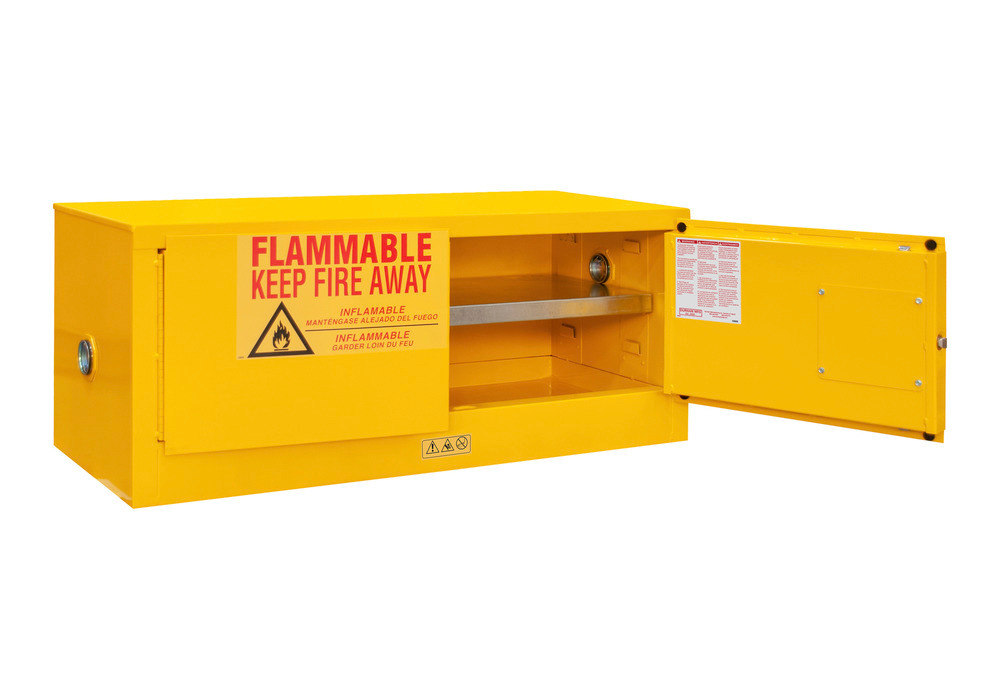 Flammable Safety Cabinet - 12 Gallon - Countertop - FM Approved - Manual Closing Door - 1012MH-50 - 3