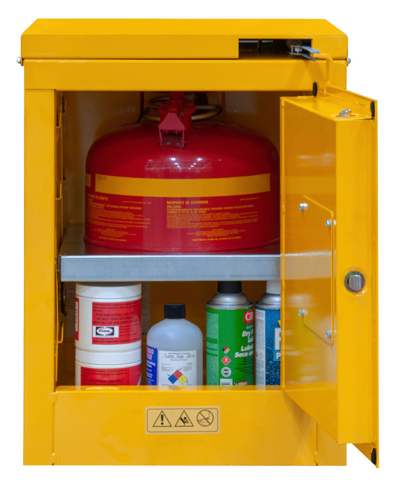 Flammable Safety Cabinet - 4 Gallon - Countertop -  FM Approved - Self Closing Door - 1004S-50 - 2
