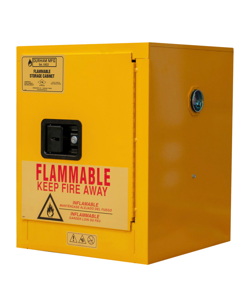 Flammable Safety Cabinet - 4 Gallon - Countertop -  FM Approved - Manual Closing Door - 1004M-50 - 4