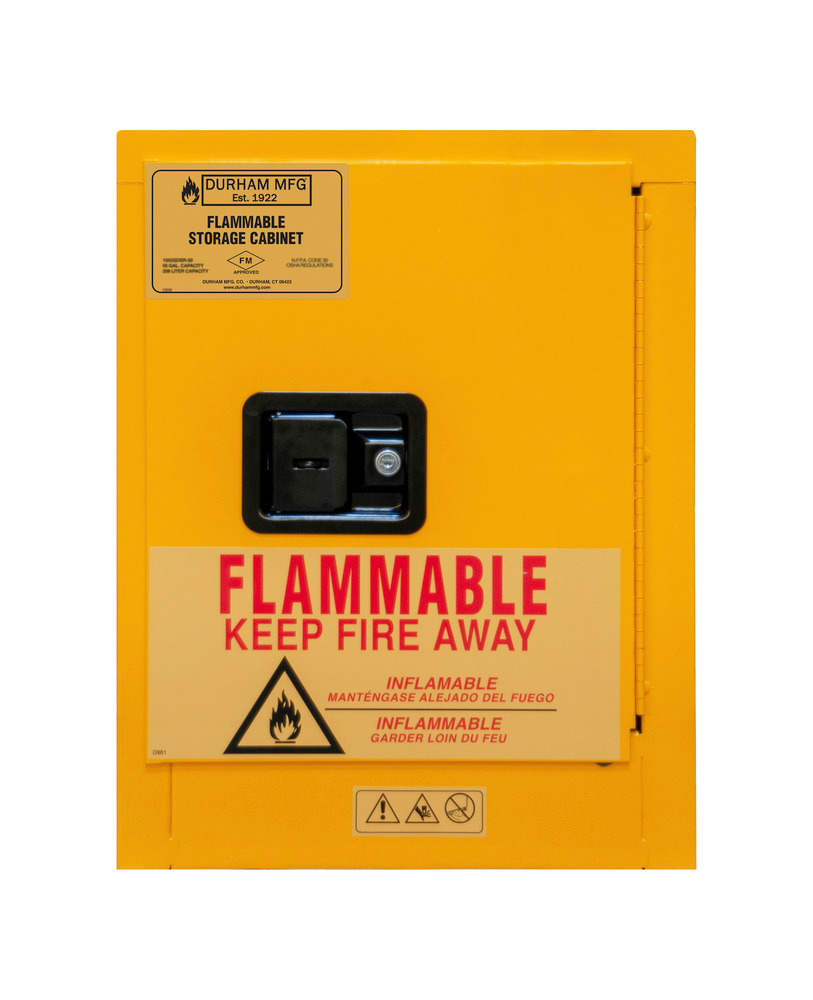 Flammable Safety Cabinet - 4 Gallon - Countertop -  FM Approved - Manual Closing Door - 1004M-50 - 1