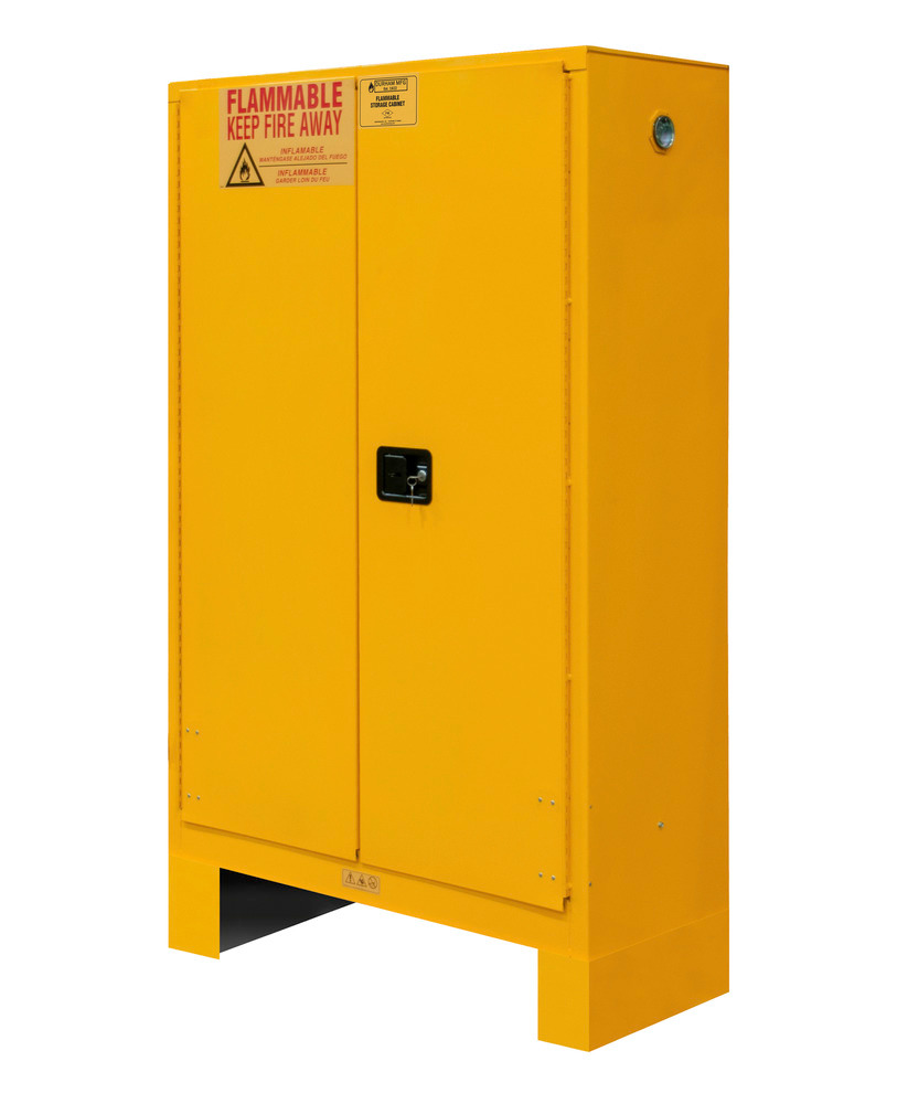 Flammable Safety Cabinet - 45 Gallon - FM Approved - Manual Closing Door - with Legs - 1045ML-50 - 2