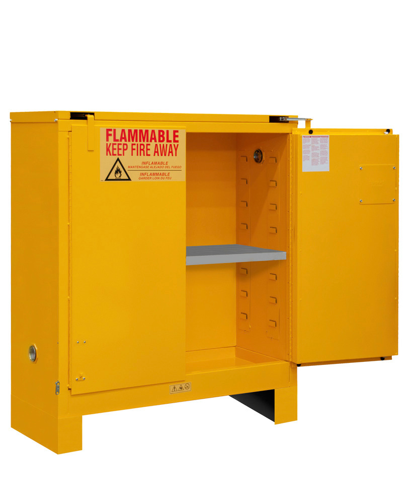 Flammable Safety Cabinet - 30 Gallon - FM Approved - Self-Closing Door - with Legs - 1030SL-50 - 6