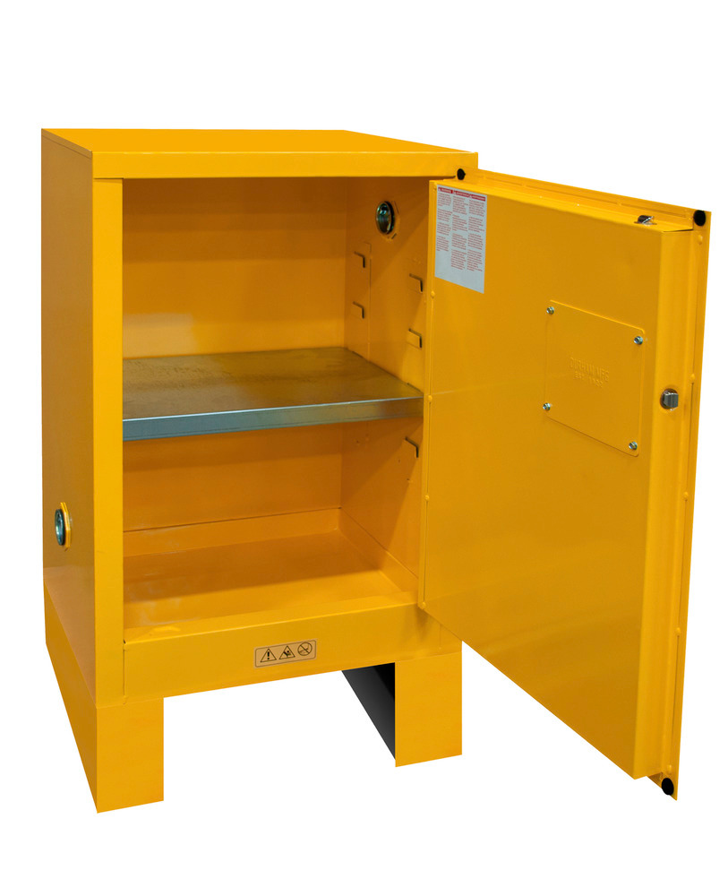 Flammable Safety Cabinet - 12 Gallon - FM Approved - Manual Closing Door - with Legs - 1012ML-50 - 2