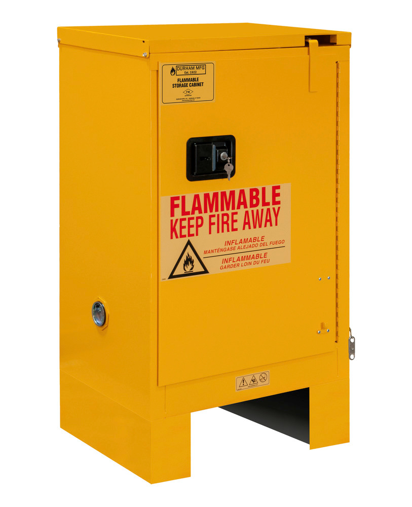 Flammable Safety Cabinet - FM Approved - 12 Gallon - Self-Closing Door with Legs - 4