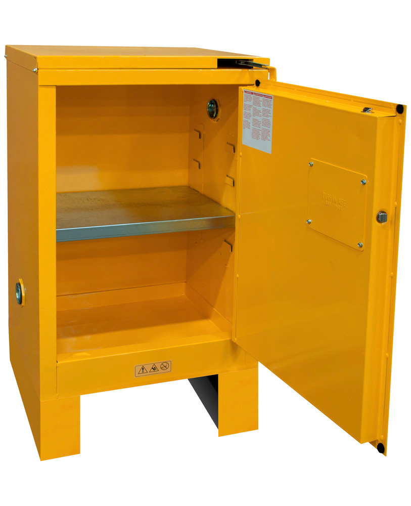 Flammable Safety Cabinet - FM Approved - 12 Gallon - Self-Closing Door with Legs - 3