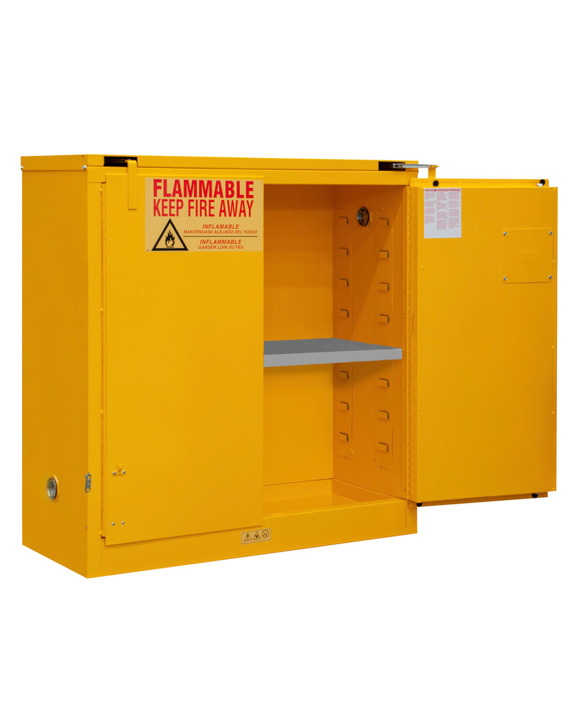 Flammable Safety Cabinet - 30 Gallon - FM Approved - Self Closing Door - 1030S-50 - 4